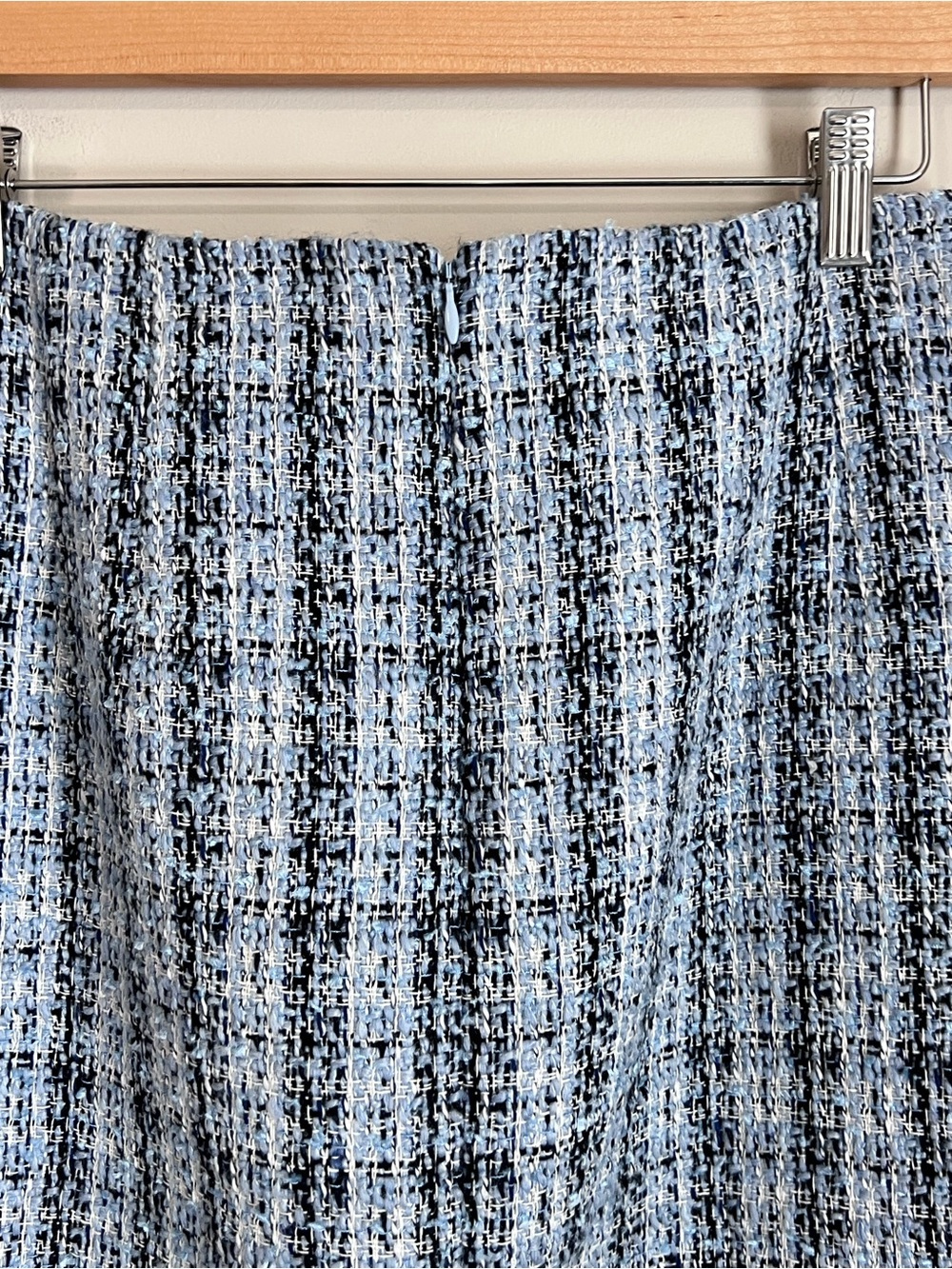 Tuckernuck Blue Tweed Dorset Midi Cynthia Skirt EUC Size Medium - Picture 5 of 9